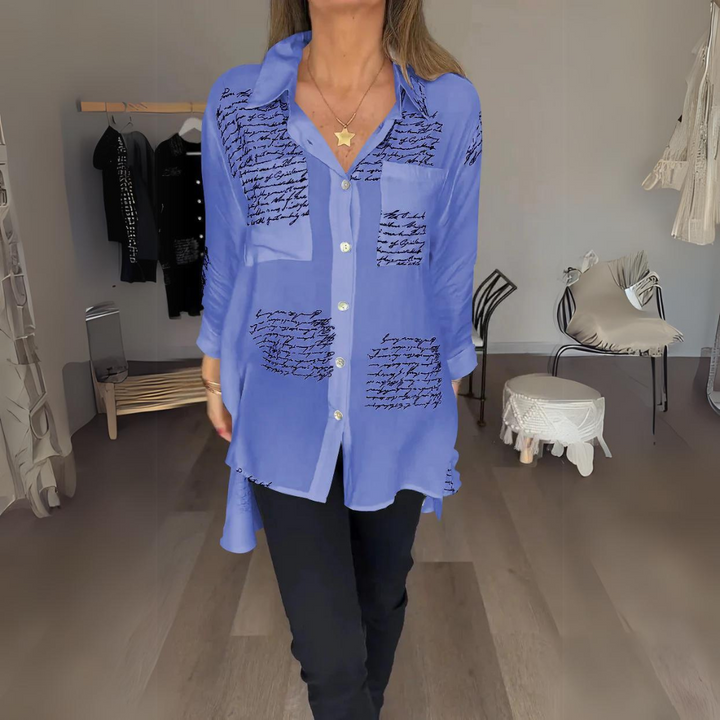 Callista™ - Camicia Button-Up Scritta a Mano