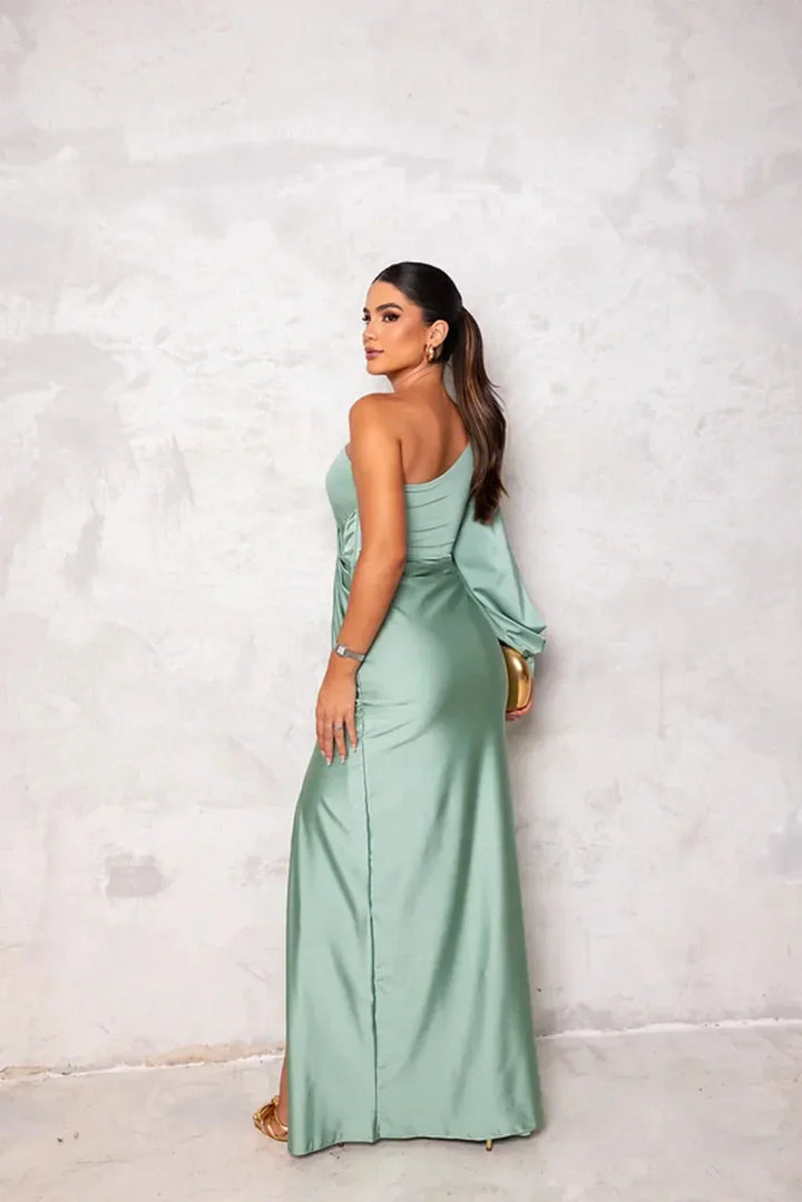 Annamaria | Abito Maxi Elegante con Spacco