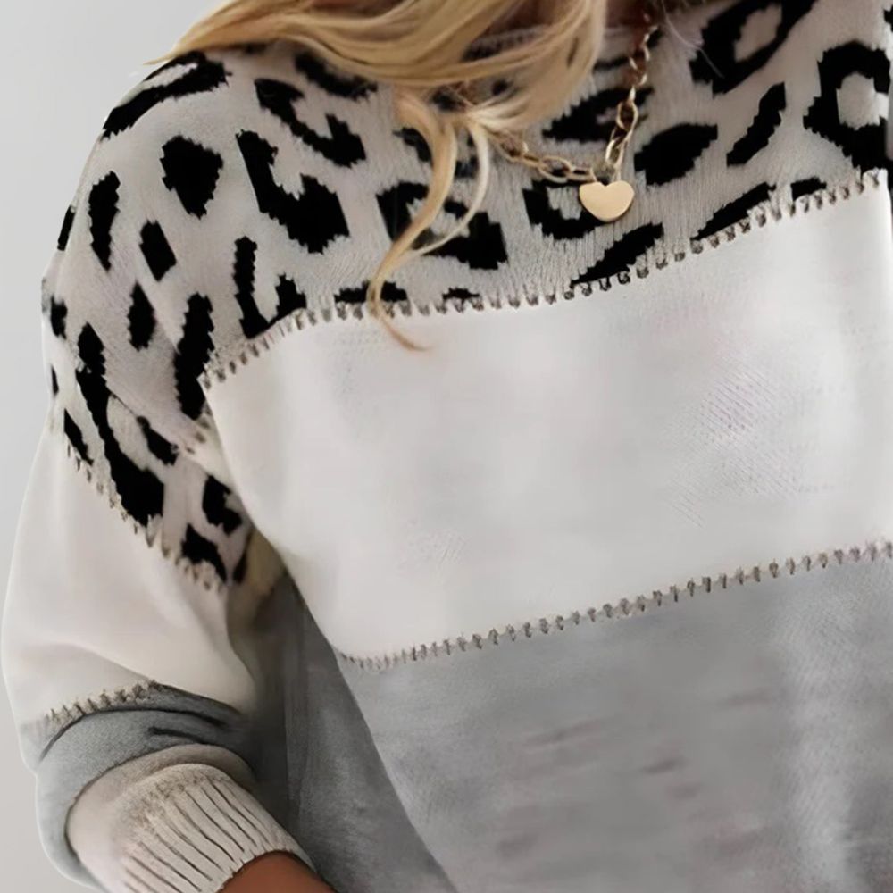 Immacolata | Maglione casual con design leopardato