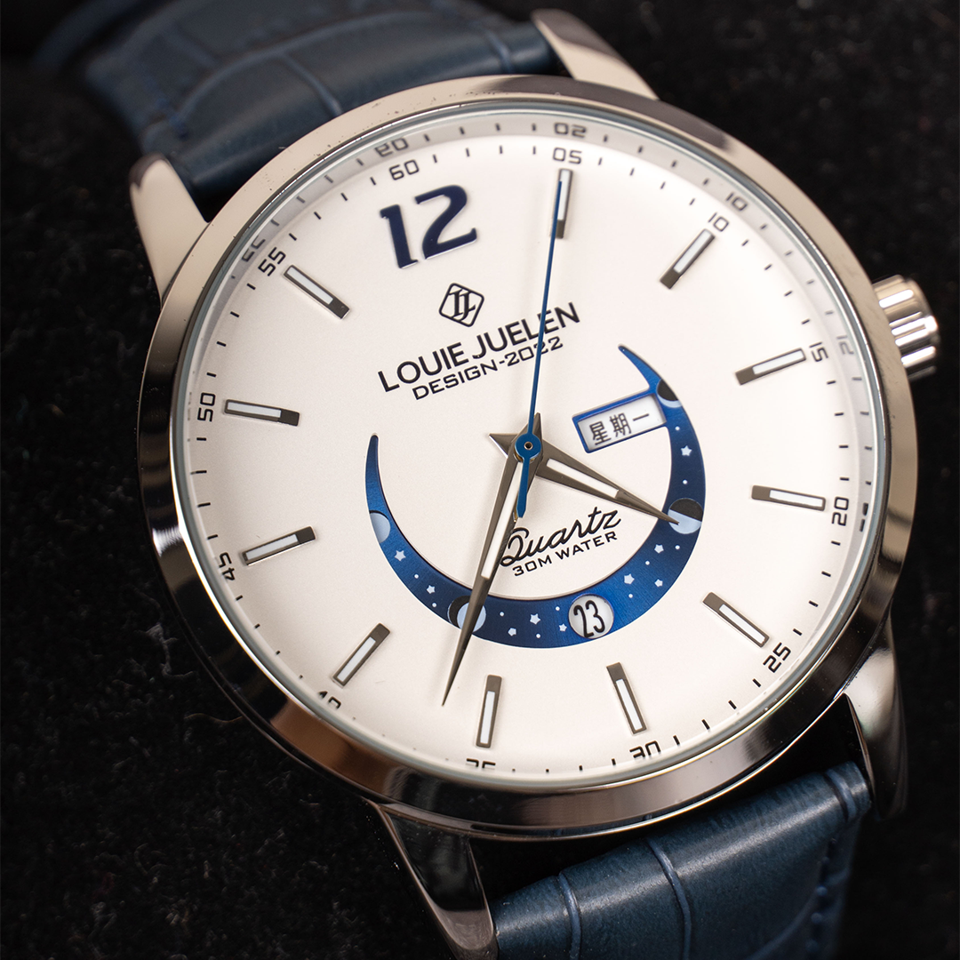 Orologio Elegante con Fase Lunare