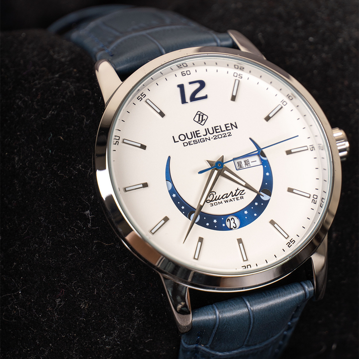 Orologio Elegante con Fase Lunare