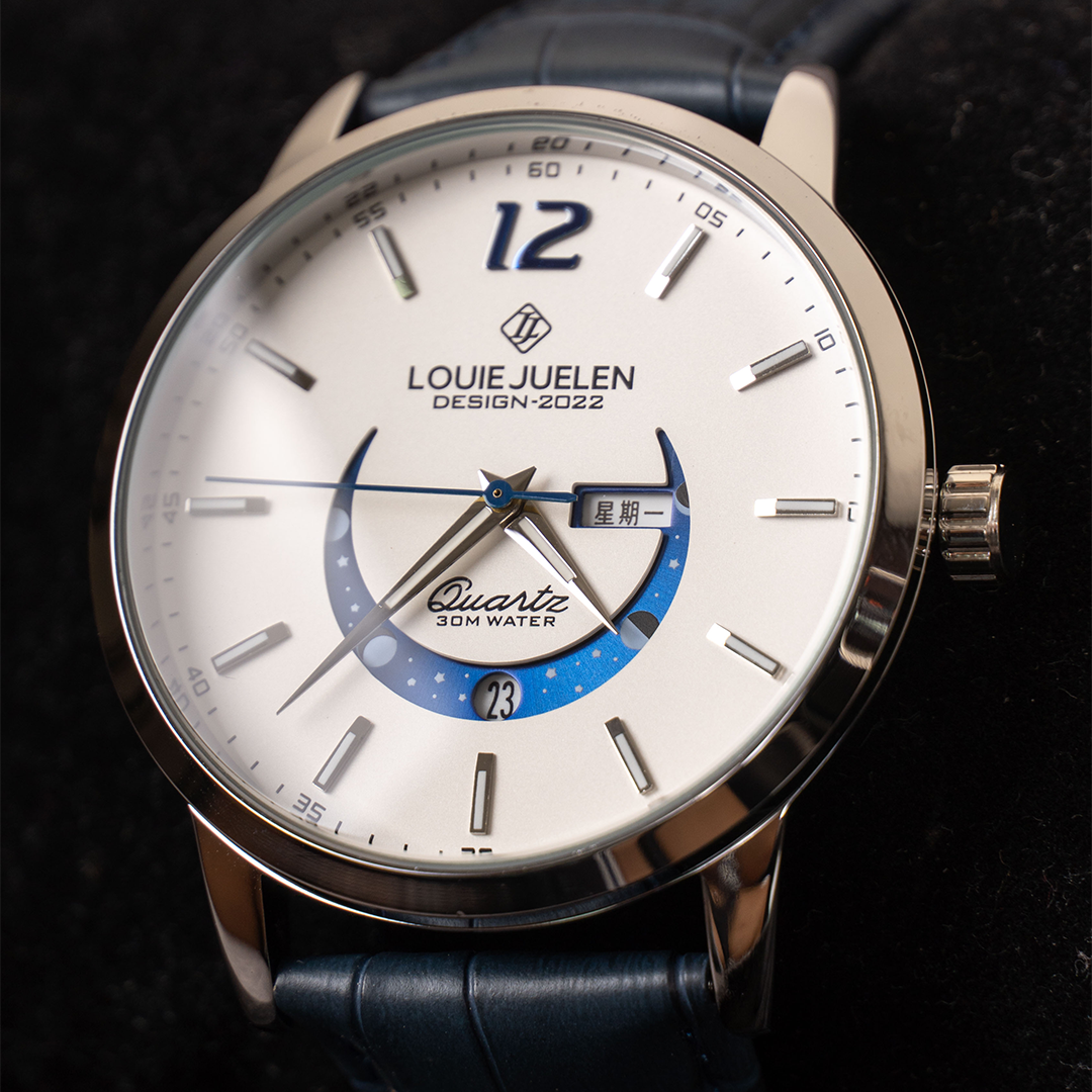 Orologio Elegante con Fase Lunare