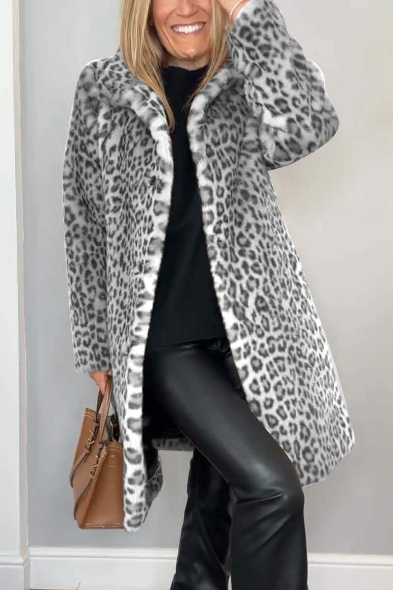 Sharmaine™ - Cappotto Stampa Leopardo