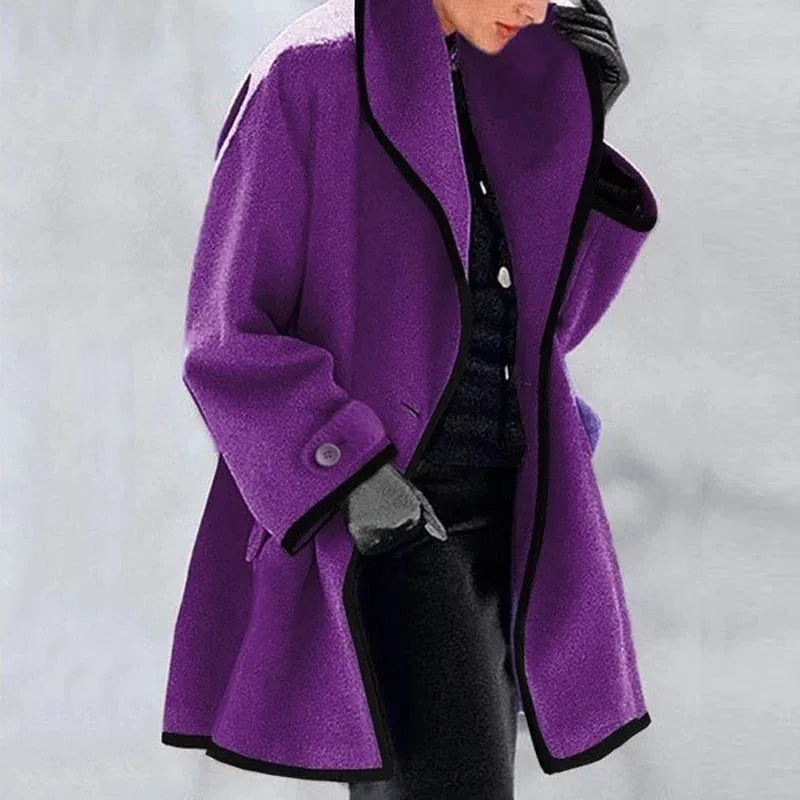 Cressida™ - Cappotto Elegante con Bordo a Contrasto