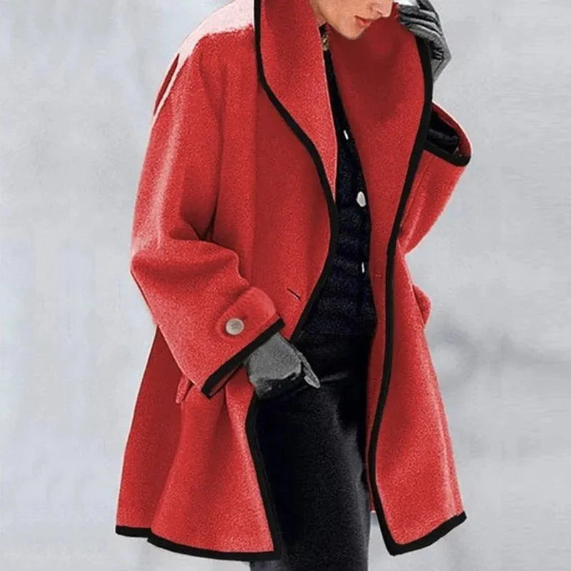 Cressida™ - Cappotto Elegante con Bordo a Contrasto