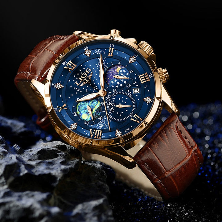 Orologio Elegante con Fase Lunare